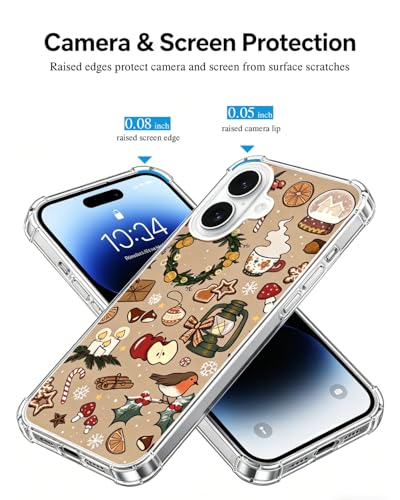 Christmas Festival Phone Case Compatible with iPhone 17, Cozy Winter Holiday Aesthetic Phone Cover for iPhone 17 - color: Christmas Festival