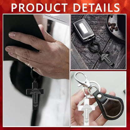 Football/Baseball/Soccer/Basketball Cross Keychain for Men Sport Gifts - color: Black, style: Football-joshua 1:9