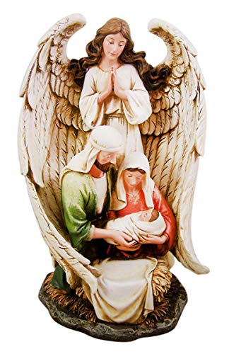 CB Gift Guardian Angel Holy Family Figurine, 10" - color: Guardian Angel Holy Family