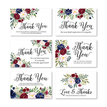 24 Sympathy Thank You Cards with Envelopes Thank You Cards for Funeral