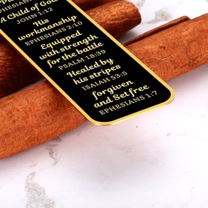 Baptism Gifts for Men, Bible Bookmark Man of God, Lion Bible Verse Bookmark