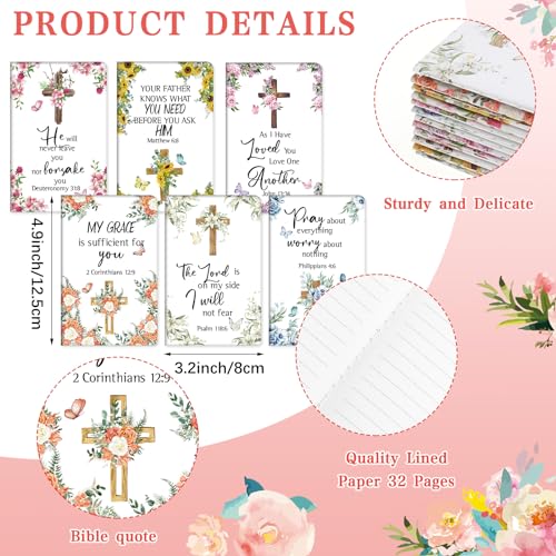 Colarr 24 Pcs Christian Women Gifts Bible Pens Notebooks, Cross - style: Cross