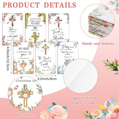 Colarr 24 Pcs Christian Women Gifts Bible Pens Notebooks, Cross - style: Cross
