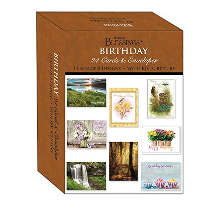 KJV Birthday Greeting Cards, 24 Count - size: 4.7 x 6.5 inches