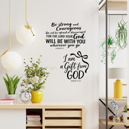 8Pcs Assorted Inspirational Bible Verse Vinyl Wall Stickers