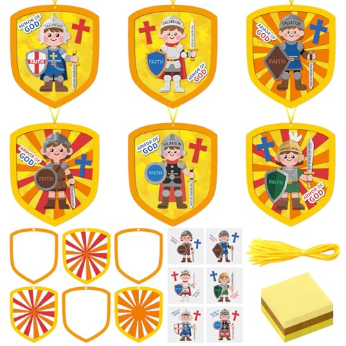 Sinload 24 Sets Armor of God Crafts Kit Religious Sunday School VBS Supply - style: Armor of God