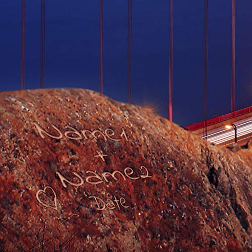 A&T Artwork Golden Gate Bridge Personalized Photo Prints Gift Couple's Names and the Special Date Gift for Anniversary,Valentine's day,Wedding. 14x11 inches & D-Mats UNFRAMED - color: Golden Gate Bridge, size: 11x14"