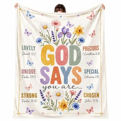 Inspirational Christian Throw Blanket, 50×60in Soft Faith Flannel Blanket - color: Christian Blanket-01