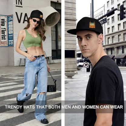 Christian Snapback Hats for Men Women Flat Bill Christ Jesus Baseball Cap Adjustable Cross Trucker Caps Black Dad Gift - color: Jesus the Way the Truth the Life John 14:6