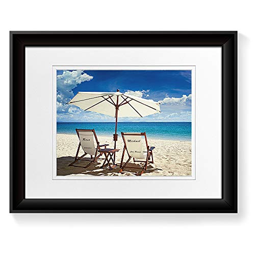 A&T ARTWORK Forever Love Personalized Photo Prints Gift Couple's Names and the Special Date Gift for Anniversary,Valentine's day,Wedding 14x11 inches & D-Mats UNFRAMED - color: Love Forever, size: 11x14"