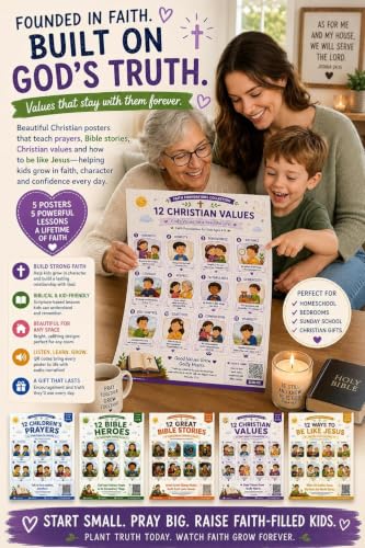 JELLY BEAN GENIUS VBS Decorations & Bible Posters, 5-Pack Laminated Set