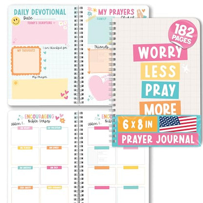 Guided Prayer Journal for Woman - Daily Prayer Journal Notebook - color: Beige Pastel