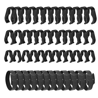 Microphone Stand Cable Clips, Boom Pole Plastic Mount Clamps, 48 PCS - size: 48 pcs