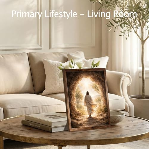 YYDESN He Is Risen Easter Wall Art Decor, Christian Resurrection Artwork, Empty Tomb Jesus Print, Religious Home Decoration, Faith Gift unframed (8x10) - size: 8x10
