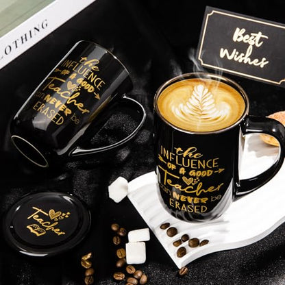Teacher Gifts, Teacher Appreciation Gift Set 18oz Coffee Mug - color: Teacher-Black