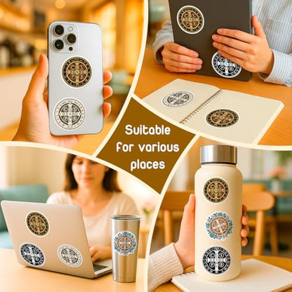 4 Pcs Christian Stickers - Cross Faith Waterproof Vinyl Stickers - color: Christian Cross Stickers