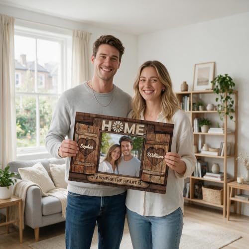 Ipplee Custom Canvas Prints with Your Photos, Romantic Wall Art for Couple - color: Design03