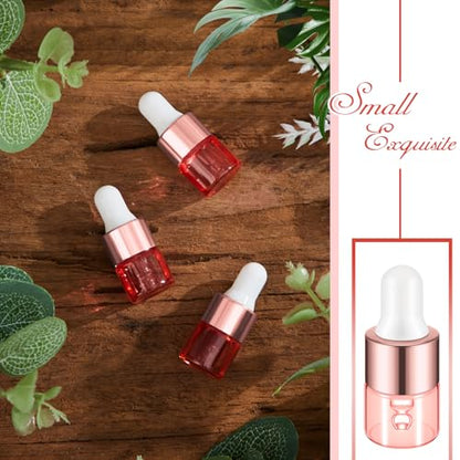 Didaey 100 Pcs Mini Glass Oil Dropper Bottle, 1 ml, Blush Pink - color: Blush Pink, size: 1 ml