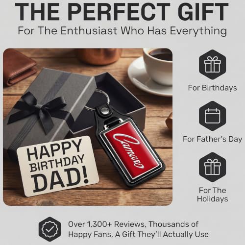 Brotherhood Car Key Chain for Camaro - Classic Models Keychain - color: Red 69 Script