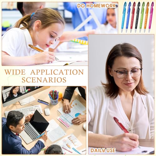 Lincia 100 Pcs Teacher Appreciation Ballpoint Pens Bulk with Inspirational Quotes Retractable Medium Point Affirmation Pens with Black Ink Thank You Gifts for Back to School, Nurse, Teacher - style: Teacher Appreciation