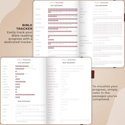 Clever Fox Bible Study Journal, Guide, Supplies for Women 7x10 Rose Gold - color: Rose Gold, size: Smaller than A4 (7" x 10")