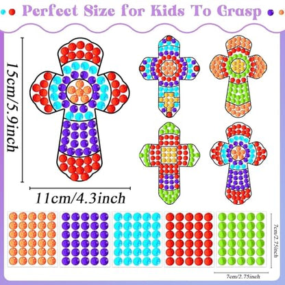 2026 VBS Sunday School Cross Craft Kids Kits Vbs Christian Religious Jesus Church Nativity Summer Ornaments Crafts for Classroom Home Activities Class Game Supplies