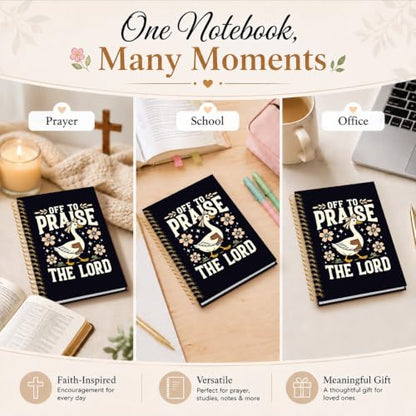 Christian Goose Notebook, Christian Gifts for Women - color: Christian Faith Duck Journal