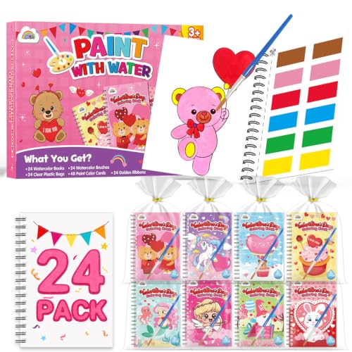 ZMLM 24 Pack Valentines Coloring Books - Birthday Party Favors for Kids 4-8 - style: Valentines