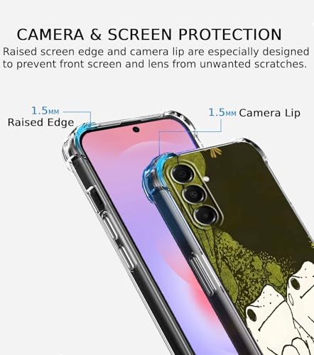 Cute Frogs Case for Samsung Galaxy A37,Aesthetic Animal Pattern,Cool Soft TPU Bumper Case,SA37 - color: Frogs, size: Samsung Galaxy A37