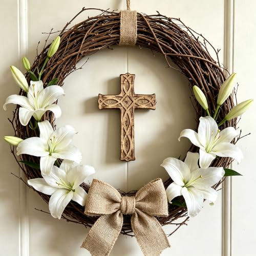 Hosley Hand-Carved Wooden Cross – 8 Inch Rustic Faith Wall Decor | Christian Gift, Prayer Room, Home Blessing, Wedding & Baptism Keepsake (Pack of 2) - size: 8"L x 4.8"W (Pack of 2)