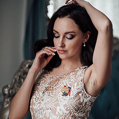 Lip Stick and High Heel Brooch for Women's Fashion Crystal Brooch Pin