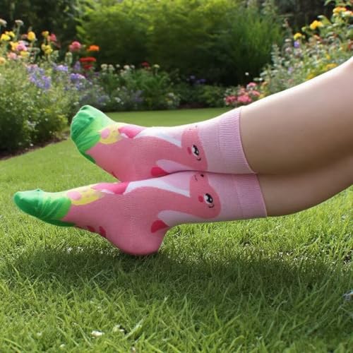 Womens Animal Socks Size 9-11, Cute Funny Fun Crazy Novelty Colorful Calf Girls Crew Socks - color: Ns-03