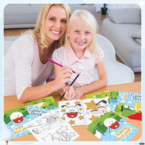 Bulk Golf Coloring Books, Mini Drawing Booklet for Kids Party Favors - style: Golf
