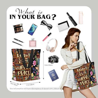 Tote Bag for Women Reusable Shopping Tote Bag Zippered Inspirational Scripture Shoulder Bags - color: Book
