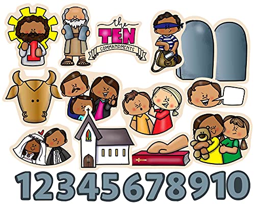 Story Time Felts Ten Commandments Felt Figures for Bible Flannel/Felt Board Stories PRECUT 24 Pieces Moses