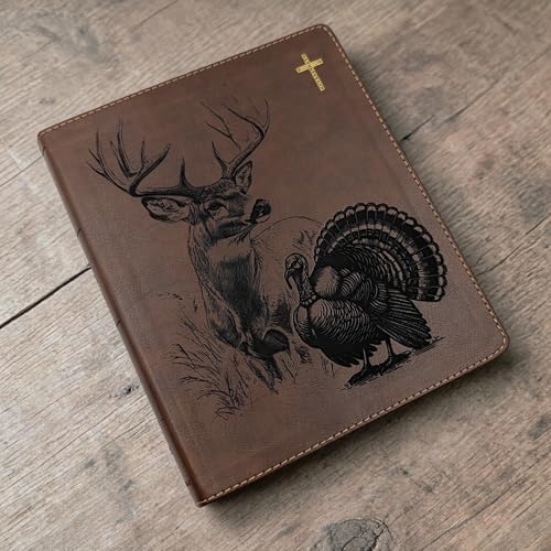 J2 Personalized NIV Journal Bible with Deer & Turkey Engraving