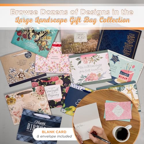 Christian Art Gifts Large Gift Bag for Mom with Card & Tissue, Gold - color: Best Mom/Multi, style: Large Landscape