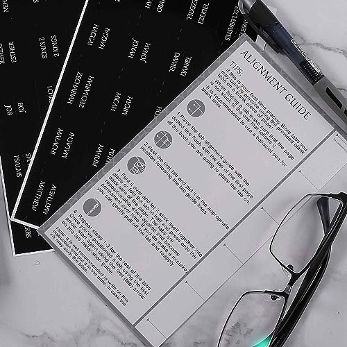 Thinkor Reposition Laminated Bible Tabs, Large Print Stickers, Easy to Read and Apply Bible Tabs for Women and Man (Luxury Black) - color: Luxury Black