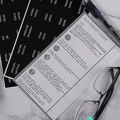 Thinkor Reposition Laminated Bible Tabs, Large Print Stickers, Easy to Read and Apply Bible Tabs for Women and Man (Luxury Black) - color: Luxury Black