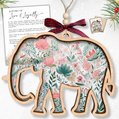 Elephant Ornament, Friendship Ornament - Elephant Gifts for Women, Friends - color: Elephant