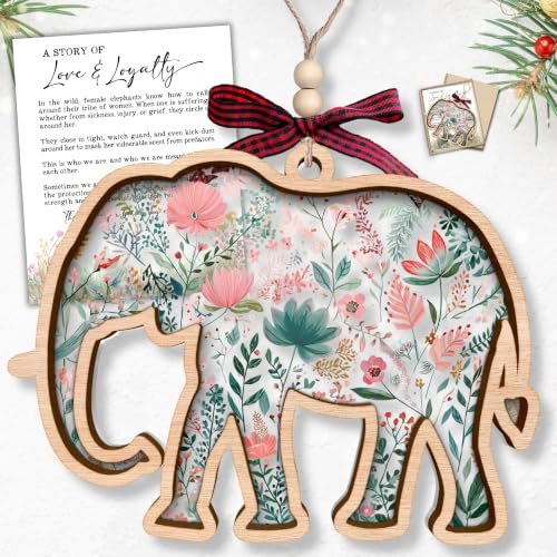 Elephant Ornament, Friendship Ornament - Elephant Gifts for Women, Friends - color: Elephant