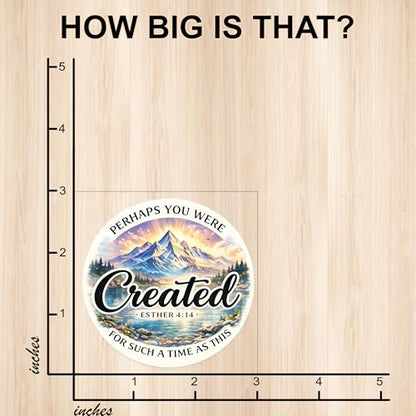 [3PCS] Perhaps You were Created for Such A Time Sticker Christian Mountain - color: Created Sticker