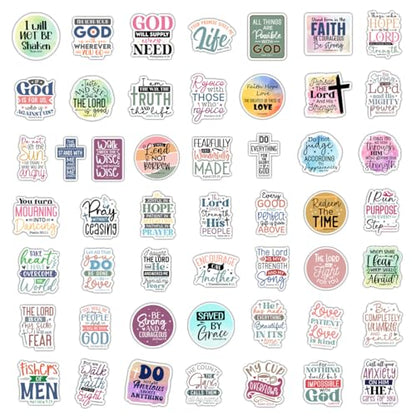 100 Pack Christian Scripture Stickers, Inspiring Religious Gifts for Summer Camps VBS, Journaling, Water Bottles, Bible Verse Stickers, Christian Gifts for Women Kids Teens Boys and Girls (Scripture) - color: Scripture