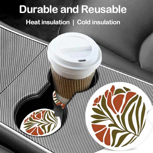 Ceramic Car Coasters – Absorbent Car Cup Holder Coaster Set for Women, Cute Aesthetic Car Accessories for Girls, 2 Pack (Frozen Blue) - color: Frozen Blue