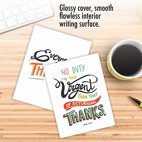 The Best Card Company - Variety Pack of 10 Assorted Blank All Occasions Notecards Box Set 4 x 5.12 Inch w/Envelopes Thank You, Men, Women (10 Designs, 1 Each) - Words of Appreciation M10019BK - style: Words of Appreciation