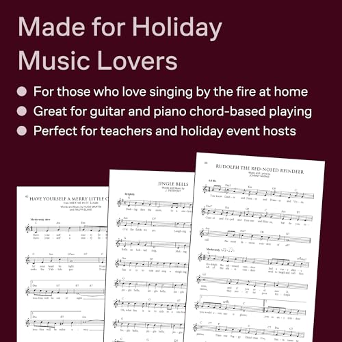 The Christmas Caroling Songbook - 2nd Edition | 80 Classic Holiday Carols with Lyrics, Chords and Melody | Easy Christmas Sing-Along Music Book for Piano Guitar and Voice | Perfect for Choirs