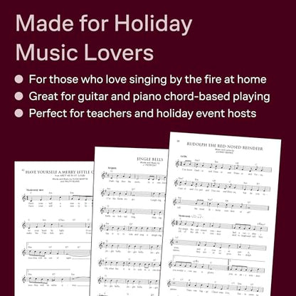 The Christmas Caroling Songbook - 2nd Edition | 80 Classic Holiday Carols with Lyrics, Chords and Melody | Easy Christmas Sing-Along Music Book for Piano Guitar and Voice | Perfect for Choirs