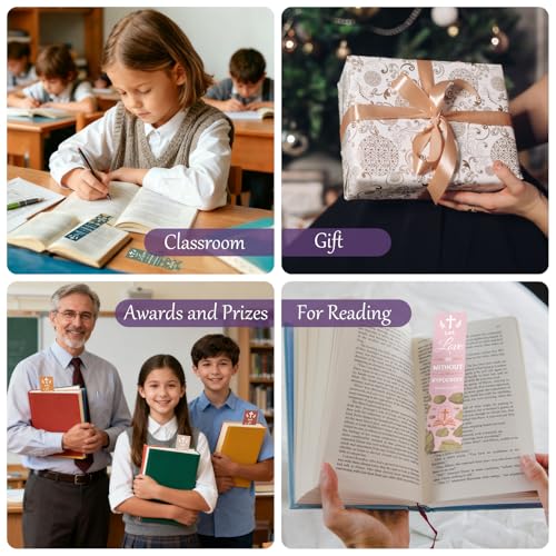 8Pcs Religious Bookmarks Christian Bible Verses Gifts for Women Men Catholic Gifts Baptism Spiritual Inspirational Gift Christmas Birthday Presents for Mom Friends Sister Church Supplies - color: Catholic Bookmark