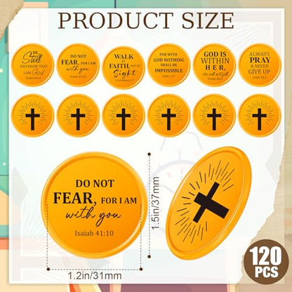 Eersida 120 Pcs Christian Coins Bulk Bible Verse Jesus Tokens, Vintage - style: Vintage