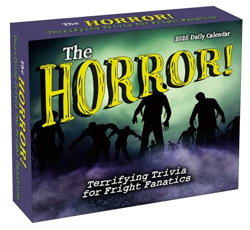 The Horror! 2026 Daily Desk Calendar: Boxed Page-a-Day Scary Movie & Trivia Calendar with Day-to-Day Frightening Facts for Horror Fans & Fright Fanatics - color: The Horror!